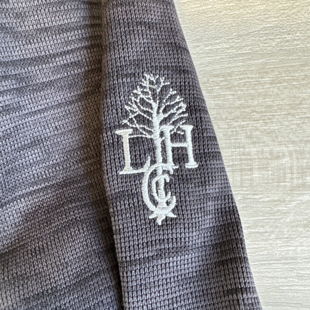 Straight Down Pull Over Men's Charcoal Gray 1/4 Zip Long Sleeve Golf Sz L L&H CC - Picture 3 of 10